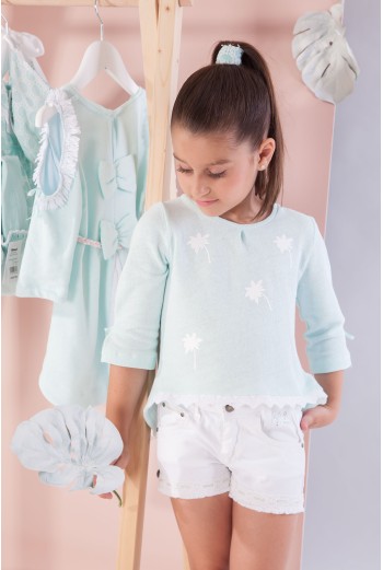 SHORT BLANCO NIÑA VAQUERO CIES YOUNG & CHIC DE KAULI 2
