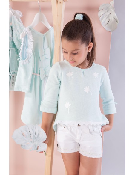 SHORT BLANCO NIÑA VAQUERO CIES YOUNG & CHIC DE KAULI