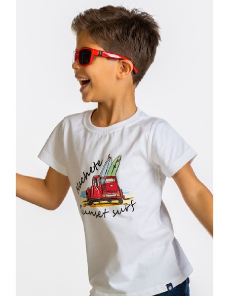 CAMISETA NIÑO ESTAMPADA COCHE SURF DE NACHETE.