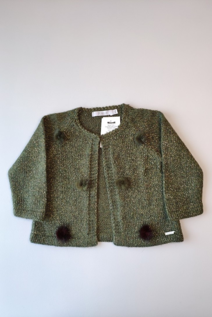Chaqueta punto verde Forest de KAULI. Invierno 2019