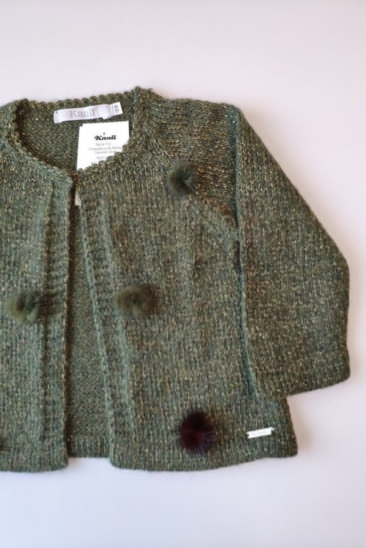 Chaqueta punto verde Forest de KAULI. Invierno 2019