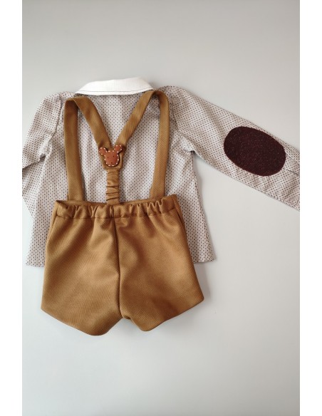 Conjunto niño camisa y short FOREST de KAULI. Invierno 2019