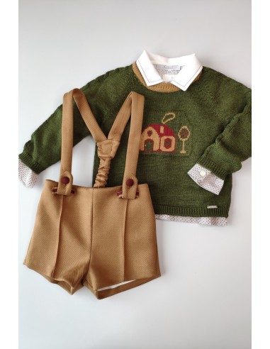 Conjunto niño camisa y short FOREST de KAULI. Invierno 2019