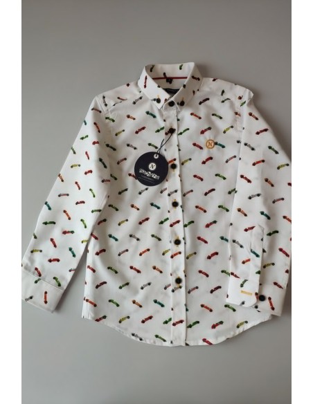 Camisa niño coches de NACHETE. Invierno 2019
