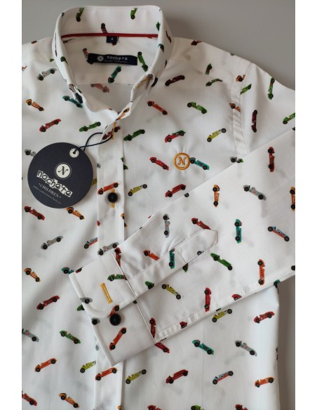 Camisa niño coches de NACHETE. Invierno 2019