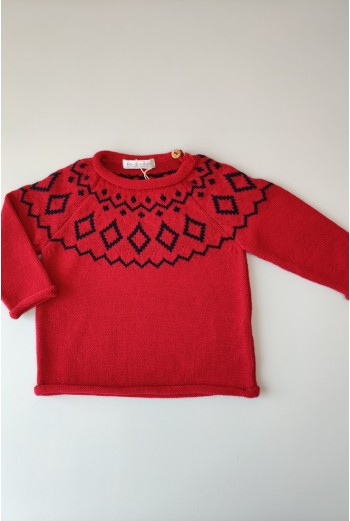 Jersey bebé rojo.KID'S CHOCOLATE. Invierno 2019 2