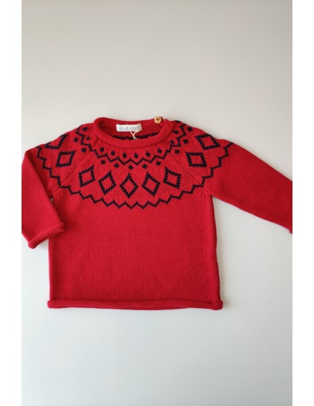 Jersey bebé rojo.KID'S CHOCOLATE. Invierno 2019