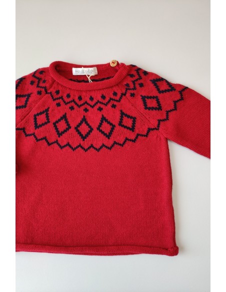 Jersey bebé rojo.KID'S CHOCOLATE. Invierno 2019