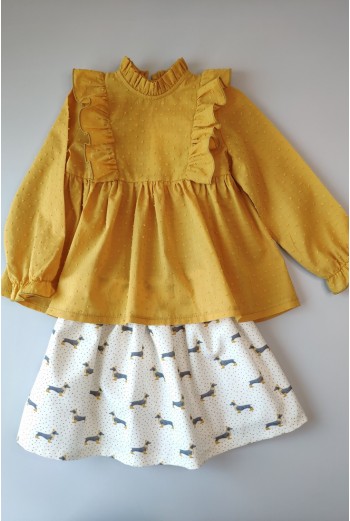 Blusón oro plumeti . KID'S CHOCOLATE.Invierno 2019