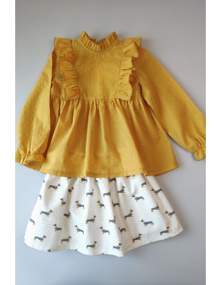 Blusón oro plumeti . KID'S CHOCOLATE.Invierno 2019