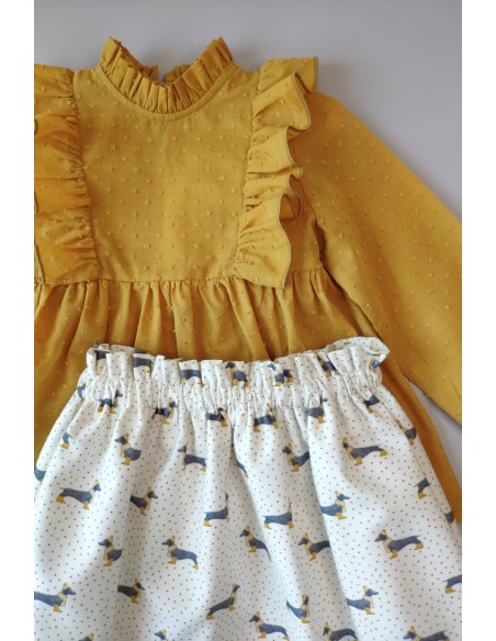 Blusón oro plumeti . KID'S CHOCOLATE.Invierno 2019