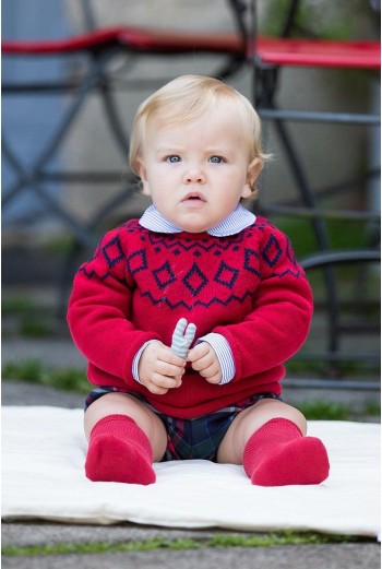 Jersey bebé rojo.KID'S CHOCOLATE. Invierno 2019