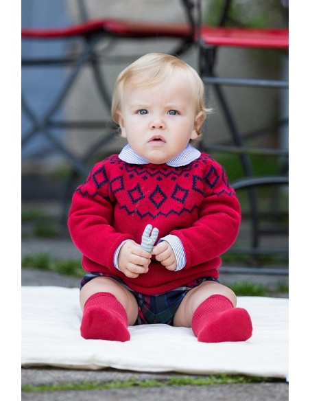 Jersey bebé rojo.KID'S CHOCOLATE. Invierno 2019