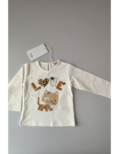 Camiseta bebé niña Love de Y-CLÙ. Invierno 2019