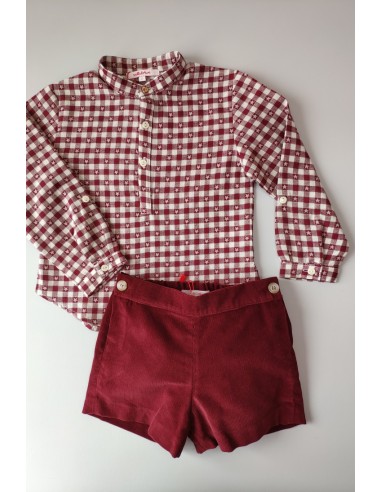 Short pana burdeos de VILLALOBOS. Invierno 2019