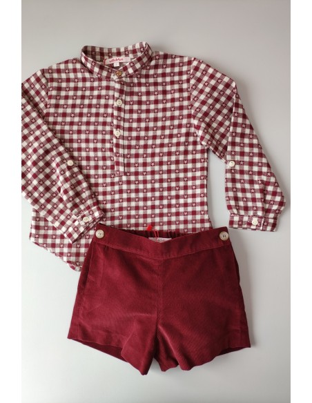 Short pana burdeos de VILLALOBOS. Invierno 2019