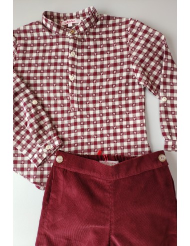 Short pana burdeos de VILLALOBOS. Invierno 2019