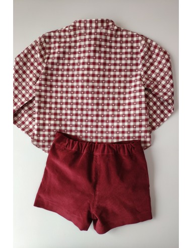 Short pana burdeos de VILLALOBOS. Invierno 2019