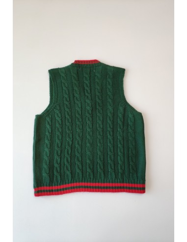 Chaleco ochos verde botella de VILLALOBOS. Invierno 2019