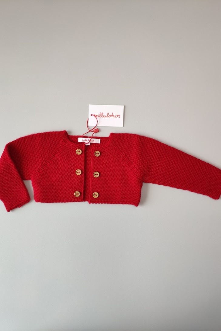 Chaqueta punto roja de VILLALOBOS. Invierno 2019