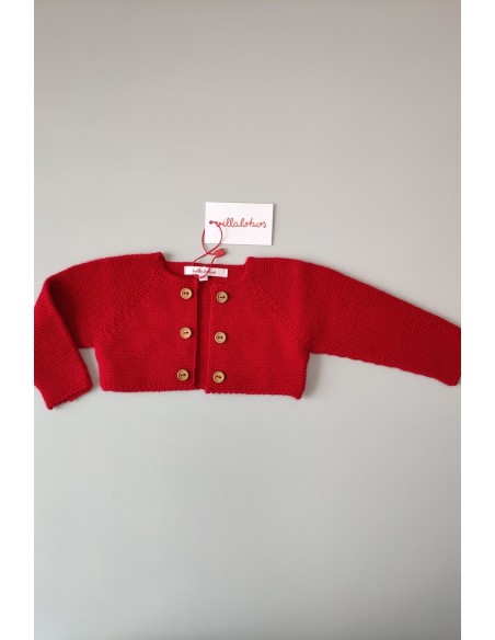 Chaqueta punto roja de VILLALOBOS. Invierno 2019