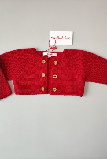Chaqueta punto roja de VILLALOBOS. Invierno 2019 2