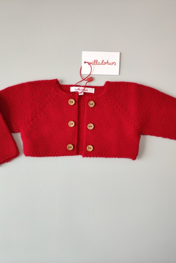 Chaqueta punto roja de VILLALOBOS. Invierno 2019