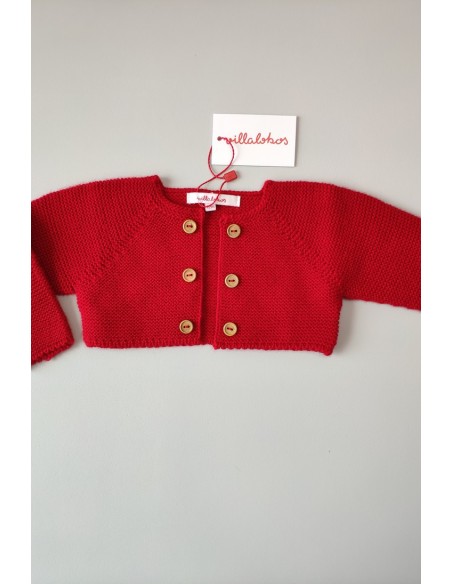 Chaqueta punto roja de VILLALOBOS. Invierno 2019