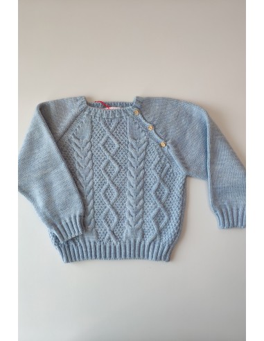 Jersey trenzas azul de VILLALOBOS. Invierno 2019
