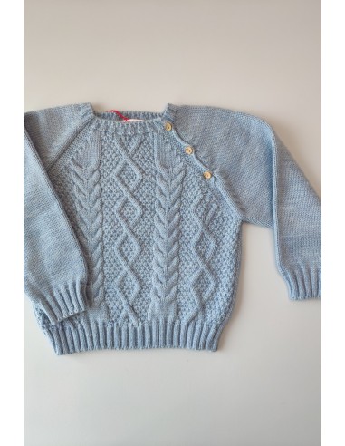 Jersey trenzas azul de VILLALOBOS. Invierno 2019