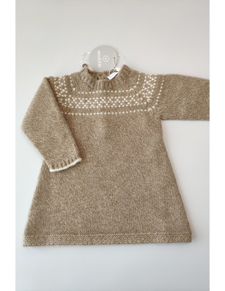 Vestido greca marrón de WEDOBLE. Invierno 2019