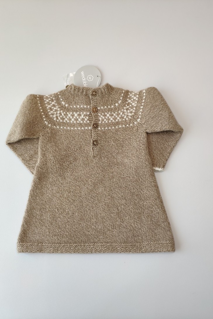 Vestido greca marrón de WEDOBLE. Invierno 2019