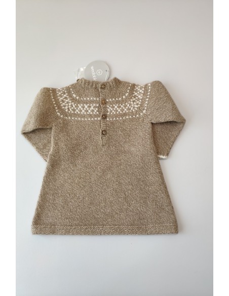 Vestido greca marrón de WEDOBLE. Invierno 2019