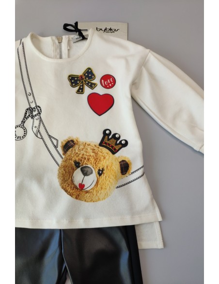 Conjunto niña sudadera y pantalón de BYBLOS. Invierno 2019