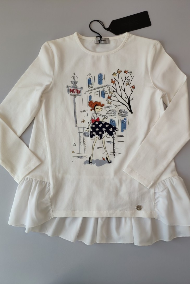 Conjunto niña camiseta "metro" y leggins de BYBLOS. Invierno 2019