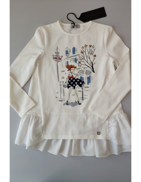 Conjunto niña camiseta "metro" y leggins de BYBLOS. Invierno 2019