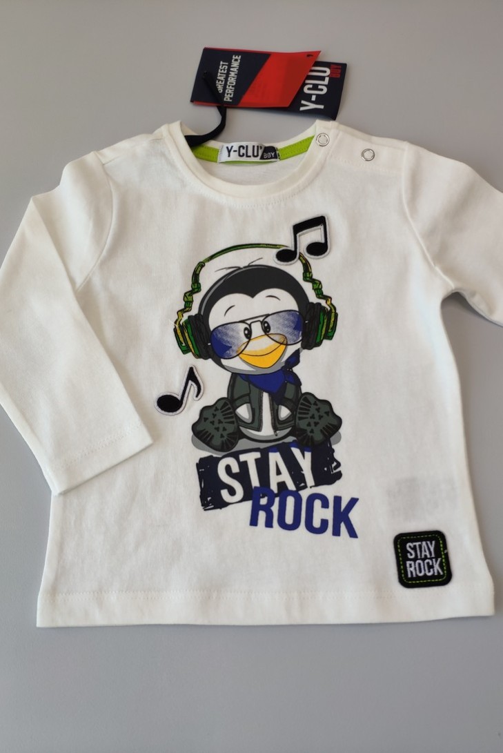Camiseta manga larga bebé niño de Y-CLÙ.Invierno 2019