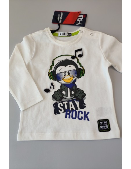 Camiseta manga larga bebé niño de Y-CLÙ.Invierno 2019
