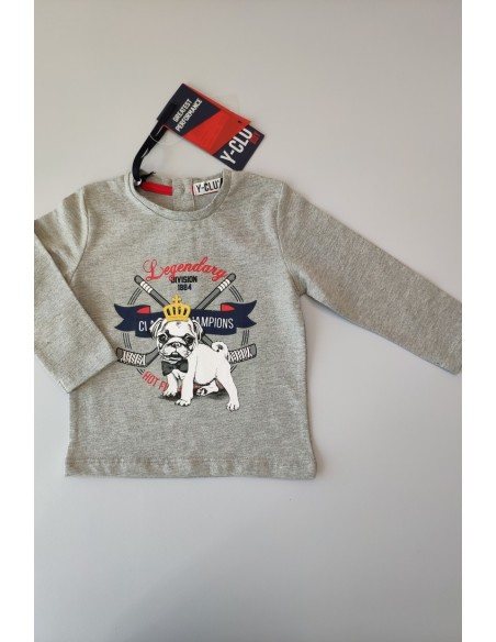 Camiseta bebé niño manga larga de Y-CLÙ. Invierno 2019.