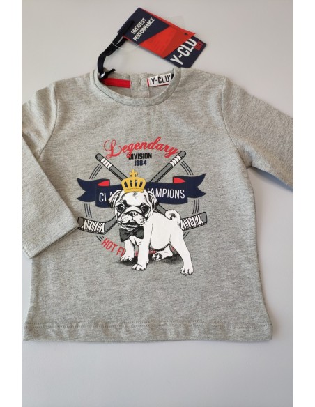 Camiseta bebé niño manga larga de Y-CLÙ. Invierno 2019.