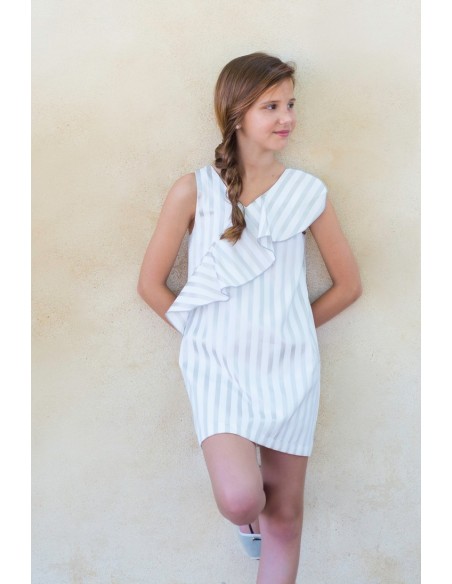 Vestido rayas colección Teeneager. Primavera 2020.