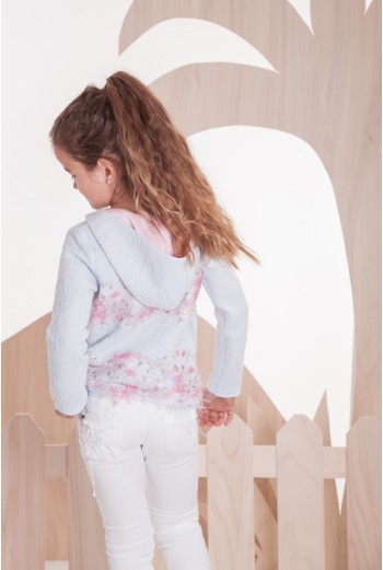 Sudadera niña celeste colección Arco Iris. Verano 2020. 2