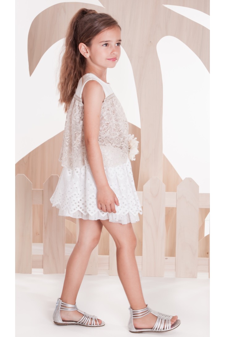 Falda marfil colección Sahara. Verano 2020.