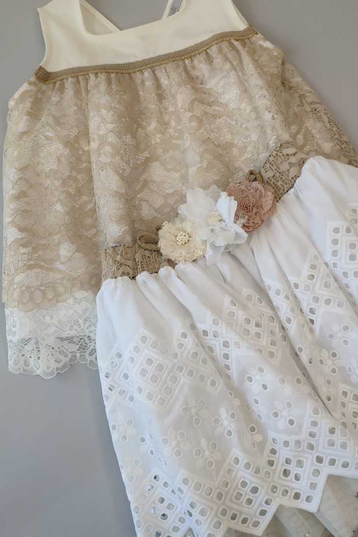 Falda marfil colección Sahara. Verano 2020.