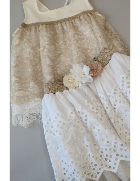 Falda marfil colección Sahara. Verano 2020.