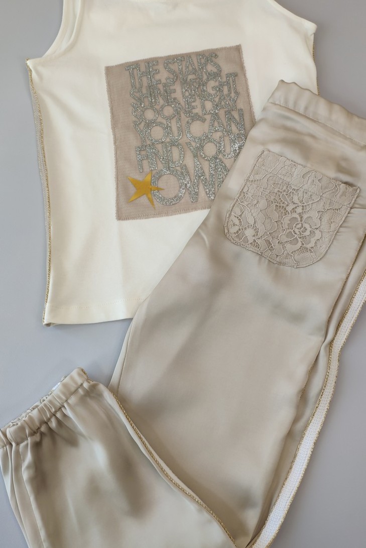 Pantalón niña largo colección Sahara. Verano 2020.