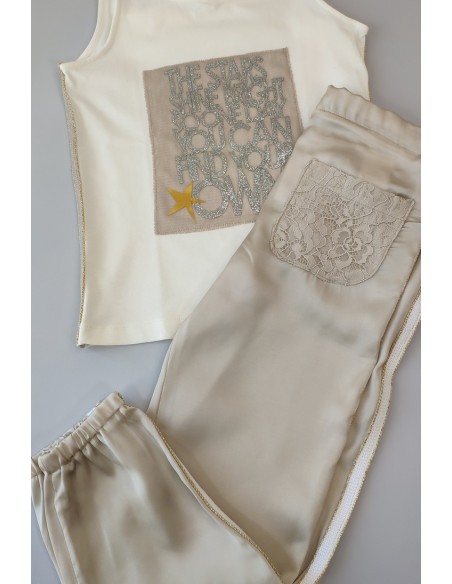 Pantalón niña largo colección Sahara. Verano 2020.