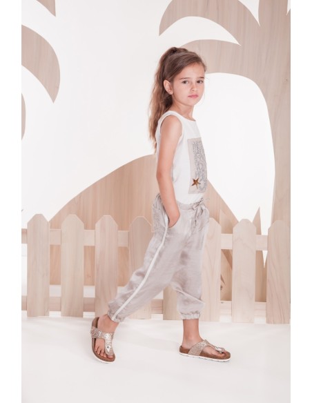 Pantalón niña largo colección Sahara. Verano 2020.