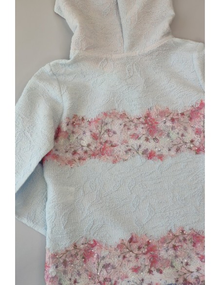 Sudadera niña celeste colección Arco Iris. Verano 2020.