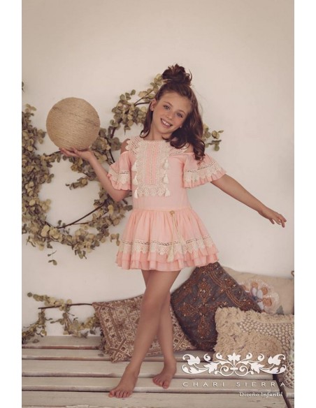 Vestido talle bajo colección Frida. Verano 2020.